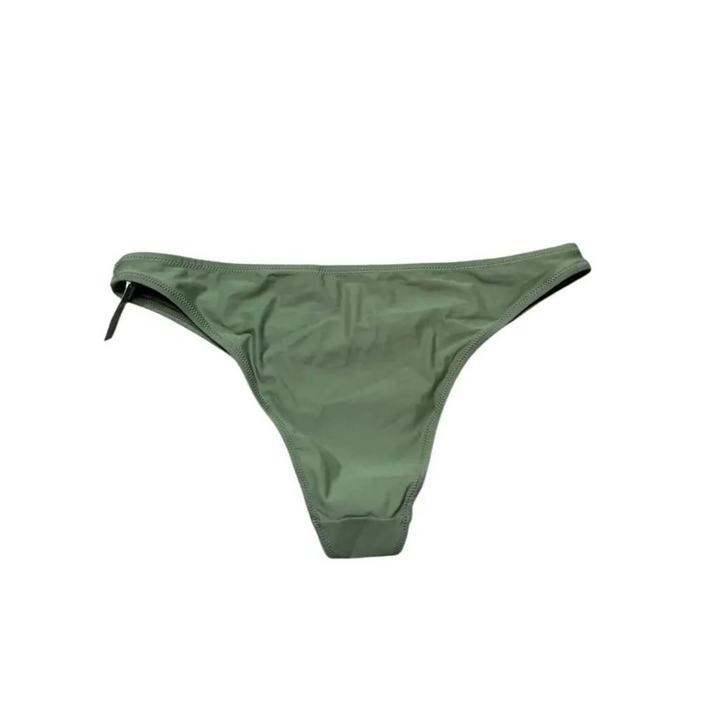 NWT Aerie Swim Bottoms Women XL Olive Green Cheeky